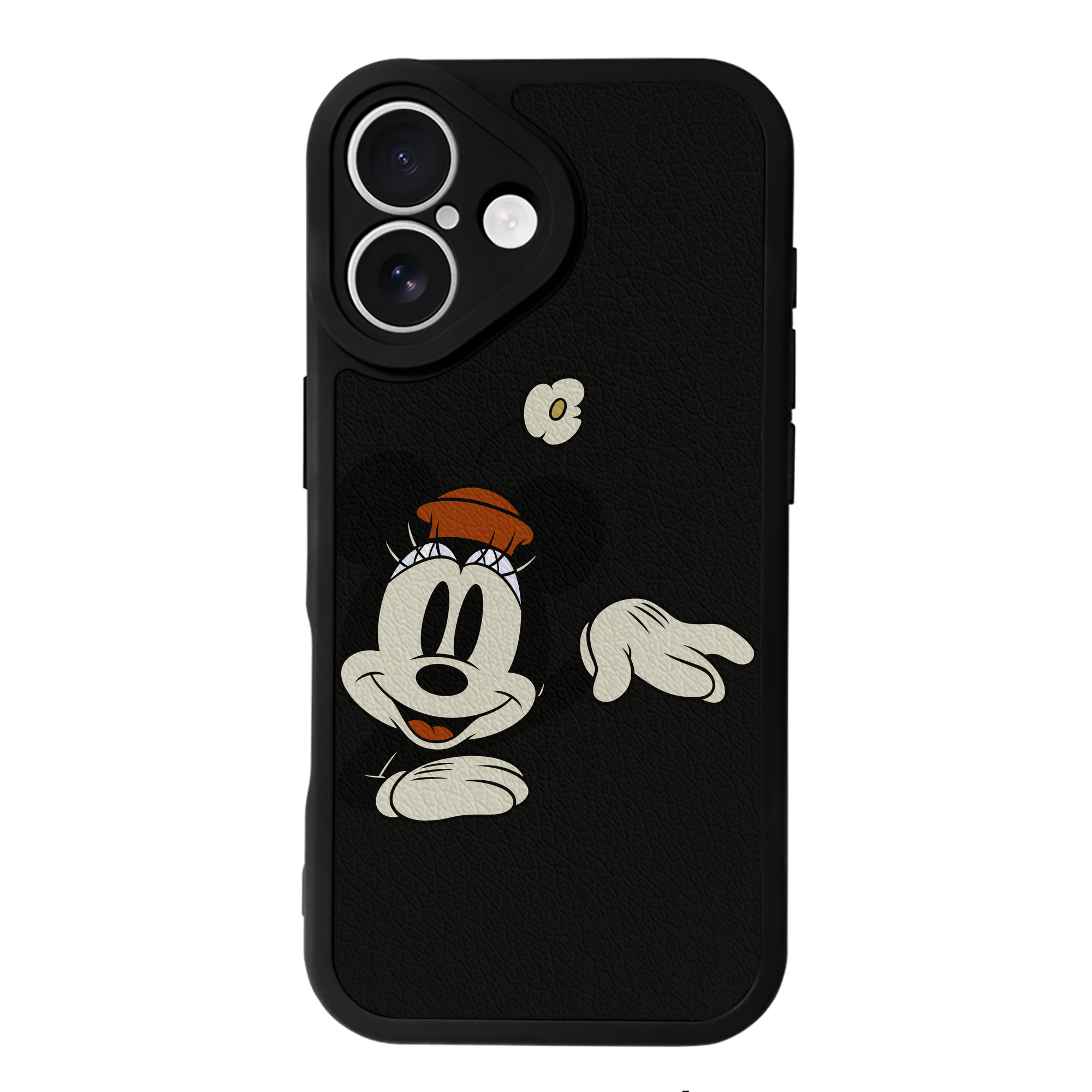 （画像用） ミッキーマウス Mickey Mouse 【iPhone 16シリーズ対応】シリコンスマホケース（レザー調） 材質：シリコン